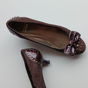 Stuart Weitzman Studded Bow Tie, Cowgirl, Ballet Flats, Kitten Heels